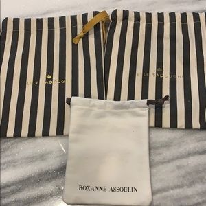 Lele Sadoughi and Roxanne Assoulin dust bags